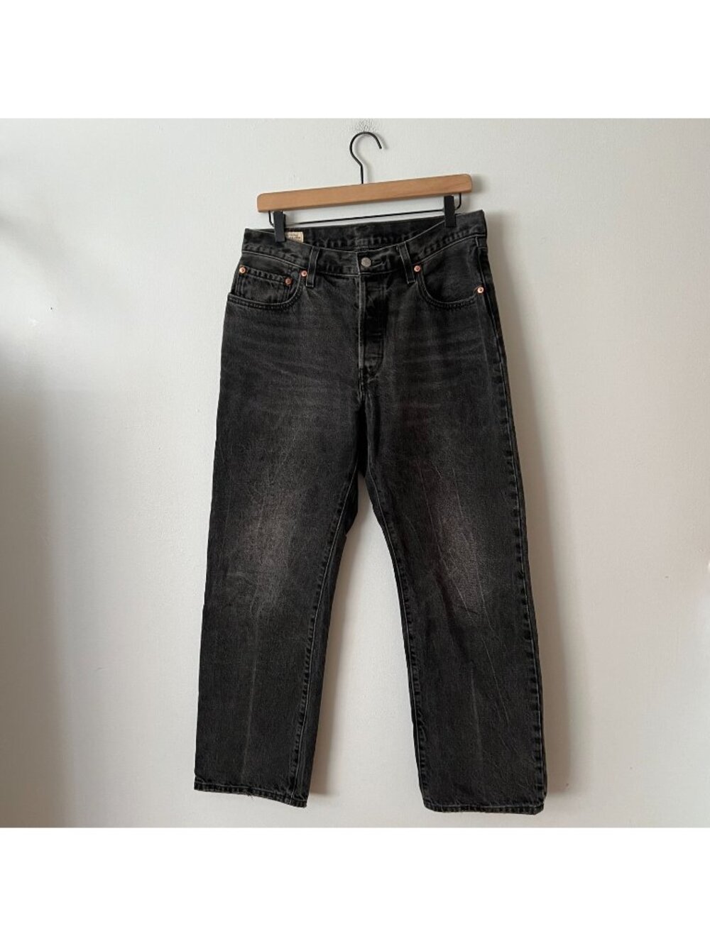 Levi's Premium 501 90s Straight Leg Jeans Gray/Black Women's Size 30